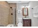 Clean bathroom with shower, toilet and updated vanity at 3252 Clairmont North Ne, Brookhaven, GA 30329