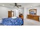 Main bedroom with blue bedding at 3252 Clairmont North Ne, Brookhaven, GA 30329