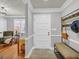Bright entryway with coat rack and bench at 3252 Clairmont North Ne, Brookhaven, GA 30329