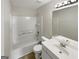 Clean bathroom with tub-shower combination and modern vanity at 1535 Valley Club Dr, Lawrenceville, GA 30044