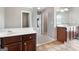 Main bathroom with double vanity and tile flooring at 985 Buckhorn Bnd, Locust Grove, GA 30248