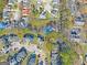 Aerial view of townhouses and surrounding neighborhood at 6036 Regent Mnr, Lithonia, GA 30058