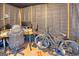 Home office with computer, bike and soundproofing at 6036 Regent Mnr, Lithonia, GA 30058
