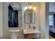 Updated bathroom with subway tile, modern vanity, and a walk-in shower at 2173 Anderson Se Ave, Covington, GA 30014