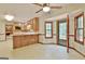 Inviting dining space featuring an open floor plan and easy access to the outside deck at 215 Kingswood Dr, Fayetteville, GA 30215