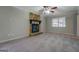 Stone fireplace in living room at 169 Holly Ct, Loganville, GA 30052