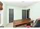 Home office features a large desk, two closets and plenty of natural light at 140 Alford Dr, Fayetteville, GA 30215