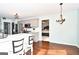 Modern kitchen features white countertops, gray cabinets, and stainless steel appliances at 140 Alford Dr, Fayetteville, GA 30215