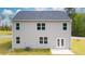 The rear exterior of this home shows a yard, patio and neutral color palette at 205 Friendship Oak Way, Hampton, GA 30228