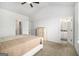 Bright bedroom with ensuite bathroom access and ample closet space at 295 Cobalt Dr, Fayetteville, GA 30214