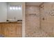 Modern bathroom features a stylish vanity, a shower with designer tile, and updated lighting at 3505 Gum Creek Rd, Oxford, GA 30054