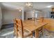 Dining room has open access to kitchen and living room, perfect for Gathering gatherings and entertaining guests at 3505 Gum Creek Rd, Oxford, GA 30054