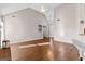 Bright living room with hardwood floors and vaulted ceiling at 110 Bailey Ct, Fayetteville, GA 30215