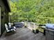 Relaxing deck with hot tub and wooded views at 500 Augusta Ln, Chattahoochee Hills, GA 30268