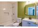 Clean bathroom with a shower/tub combo and updated vanity at 2994 Meadow Wood Ct, Lawrenceville, GA 30044