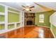 Living room with stone fireplace and built-in shelving at 2994 Meadow Wood Ct, Lawrenceville, GA 30044