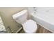 Close up of toilet with white ceramic and a clean, well maintained bathroom at 1129 Winston Dr, Decatur, GA 30032