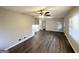 Spacious living room featuring hardwood floors and neutral walls at 1884 Derrill Dr, Decatur, GA 30032