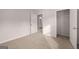 This bedroom features neutral carpet, gray walls, a closet, and white doors at 12029 Conrad Circle, Hampton, GA 30228