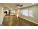 Open concept living and kitchen with hardwood floors and modern kitchen at 1996 Meadow Ln, Decatur, GA 30032