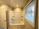 Clean bathroom with a shower/tub combo and neutral color scheme at 2629 Preston Dr, Decatur, GA 30034