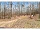 Wooded backyard with a clearing and trails at 304 Slaughter Rd, Hampton, GA 30228