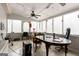 Screened porch with table and chairs at 304 Slaughter Rd, Hampton, GA 30228