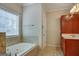 Bathroom with soaking tub and separate shower at 55 Clearbrook Ct, Covington, GA 30016