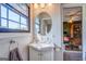 Clean bathroom with a vanity and a view into a bedroom at 463 Conyers Rd, Mcdonough, GA 30253