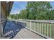 Spacious deck overlooks backyard with large trees at 463 Conyers Rd, Mcdonough, GA 30253