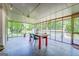 Bright screened porch with dining table and chairs at 463 Conyers Rd, Mcdonough, GA 30253