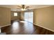 Bright living room featuring hardwood floors and sliding glass doors at 2729 Pinella Sw Dr, Atlanta, GA 30331