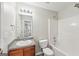 Updated bathroom, tub, toilet and vanity at 9507 Byrom Rd, Jonesboro, GA 30236