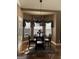 Cozy breakfast nook with bay window and chandelier at 100 Harmony Ct, Dallas, GA 30157