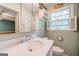 Bathroom featuring a stylish white vanity and ample natural light from the windows at 3170 Ebenezer Rd, Marietta, GA 30066