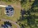 Aerial view of house and surrounding wooded area at 20 Platinum Rdg, Sharpsburg, GA 30277