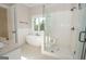 Elegant bathroom featuring a freestanding tub and a glass shower at 20 Platinum Rdg, Sharpsburg, GA 30277