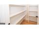 Bright walk-in pantry with adjustable shelving at 20 Platinum Rdg, Sharpsburg, GA 30277