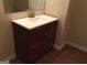 Bathroom with vanity, sink, and hardwood floor at 2489 Smith Sw Ave, Marietta, GA 30064