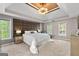 Main bedroom with tray ceiling and plush carpeting at 150 S Kite Lake Rd, Fayetteville, GA 30214