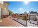 Wooden deck showcasing outdoor seating, a dining table, and expansive views of the surrounding neighborhood at 4851 Planters Walk, Douglasville, GA 30135