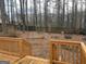 Wooded backyard with deck and fire pit area at 1276 Turner Church Rd, Mcdonough, GA 30252