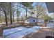 Wooden deck overlooking backyard with shed at 120 Camp Creek Dr, Stockbridge, GA 30281