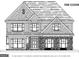 Front elevation plan showcasing the home's architectural design and stone accents at 142 Asa Moseley Rd, Mcdonough, GA 30252