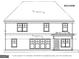 Rear elevation plan illustrating the back of the house with window placements and roof details at 142 Asa Moseley Rd, Mcdonough, GA 30252