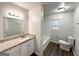 Bathroom with granite countertop and bathtub at 5515 Saint Lo Ln, College Park, GA 30349