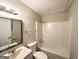 Clean bathroom with tub, toilet and vanity at 1134 Wagon Trce, Douglasville, GA 30134