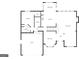 Detailed floor plan showcasing the layout of the main level including living spaces, kitchen, garage, and bedrooms at 3905 Colonial Sw Trl, Lilburn, GA 30047