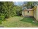 Backyard of the home has a grass lawn and trees, offering outdoor space and natural views at 1144 Kipling Se St, Atlanta, GA 30315