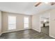 Dining room with hardwood floors and view of kitchen at 380 River Point Dr, Mcdonough, GA 30252
